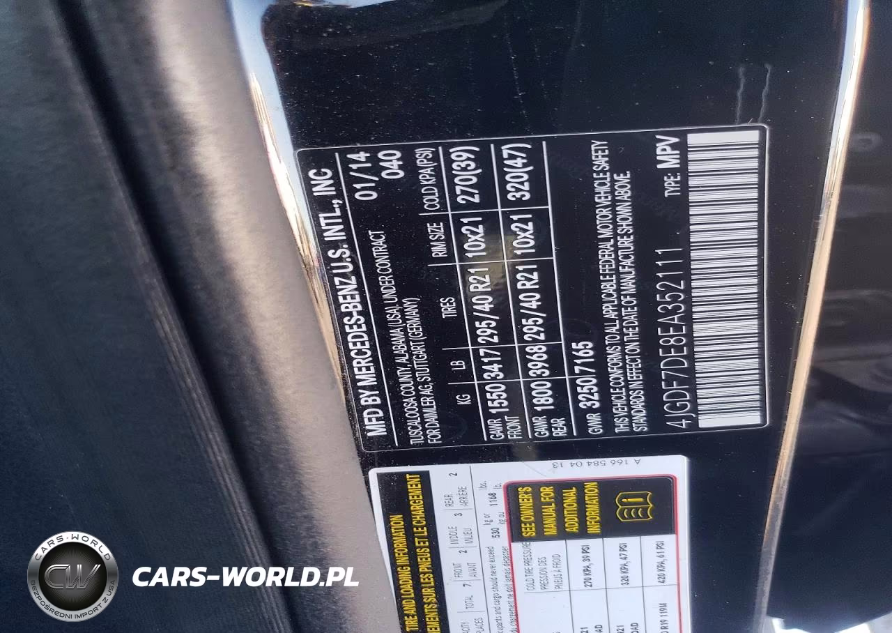 2014 Mercedes-Benz Gl 550 4Matic VIN:4JGDF7DE8EA352111 - 13