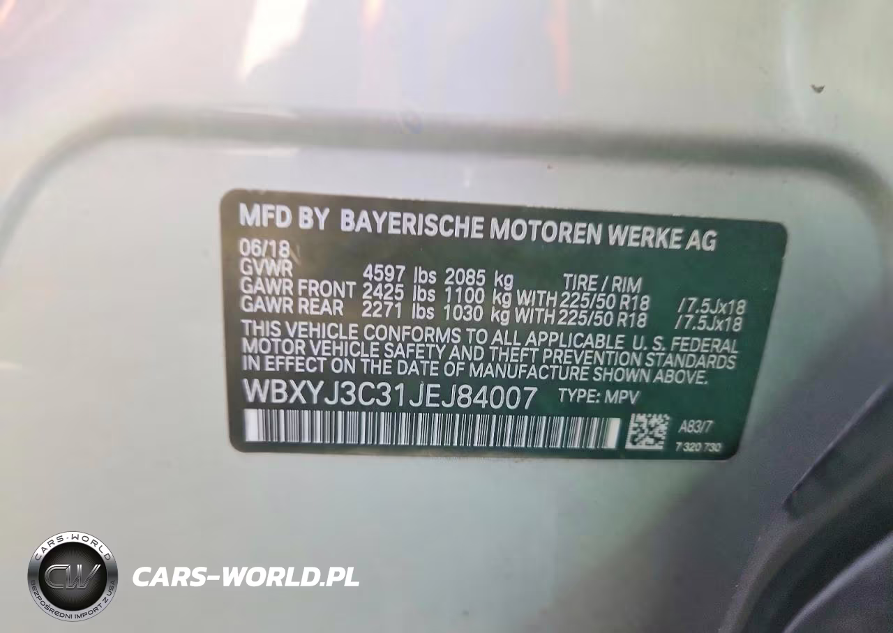 2018 BMW X2 Sdrive28I VIN:WBXYJ3C31JEJ84007 - 12