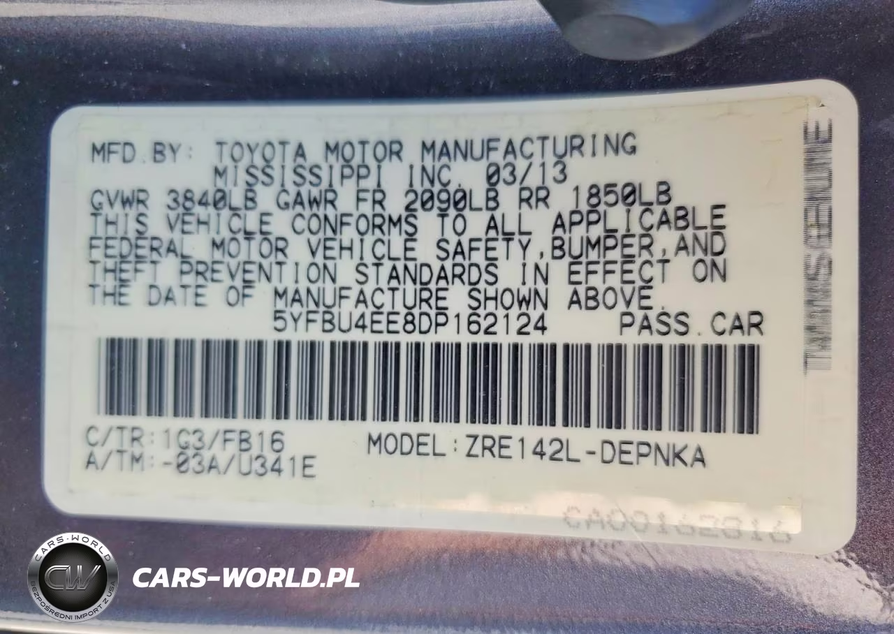 2013 Toyota Corolla Le VIN:5YFBU4EE8DP162124 - 13