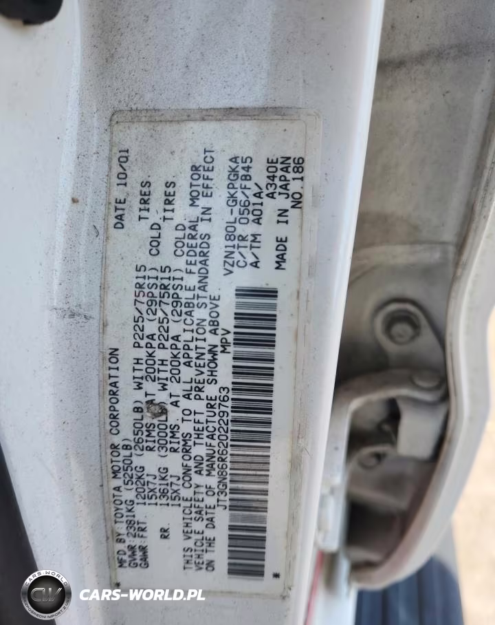 2001 Toyota 4Runner VIN:JT3GN86R620229763 - 13
