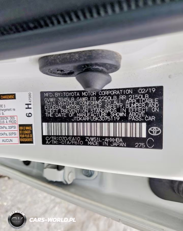 2019 Toyota Prius Xle VIN:JTDKARFU5K3075119 - 12