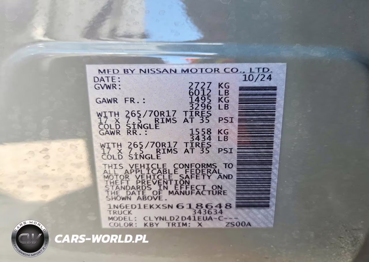 2025 Nissan Frontier Pro-4X VIN:1N6ED1EKXSN618648 - 13