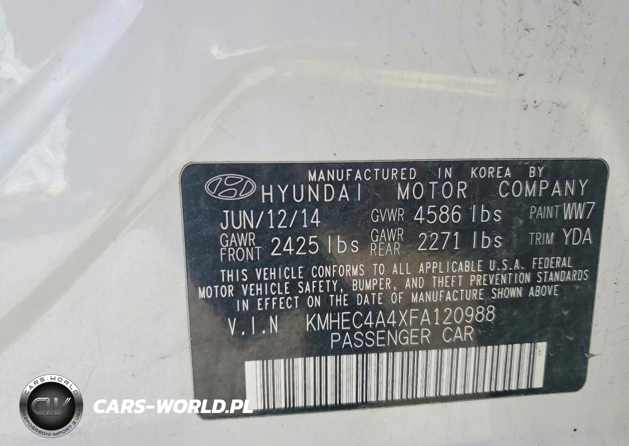 2015 Hyundai Sonata Limited VIN:KMHEC4A4XFA120988 - 12