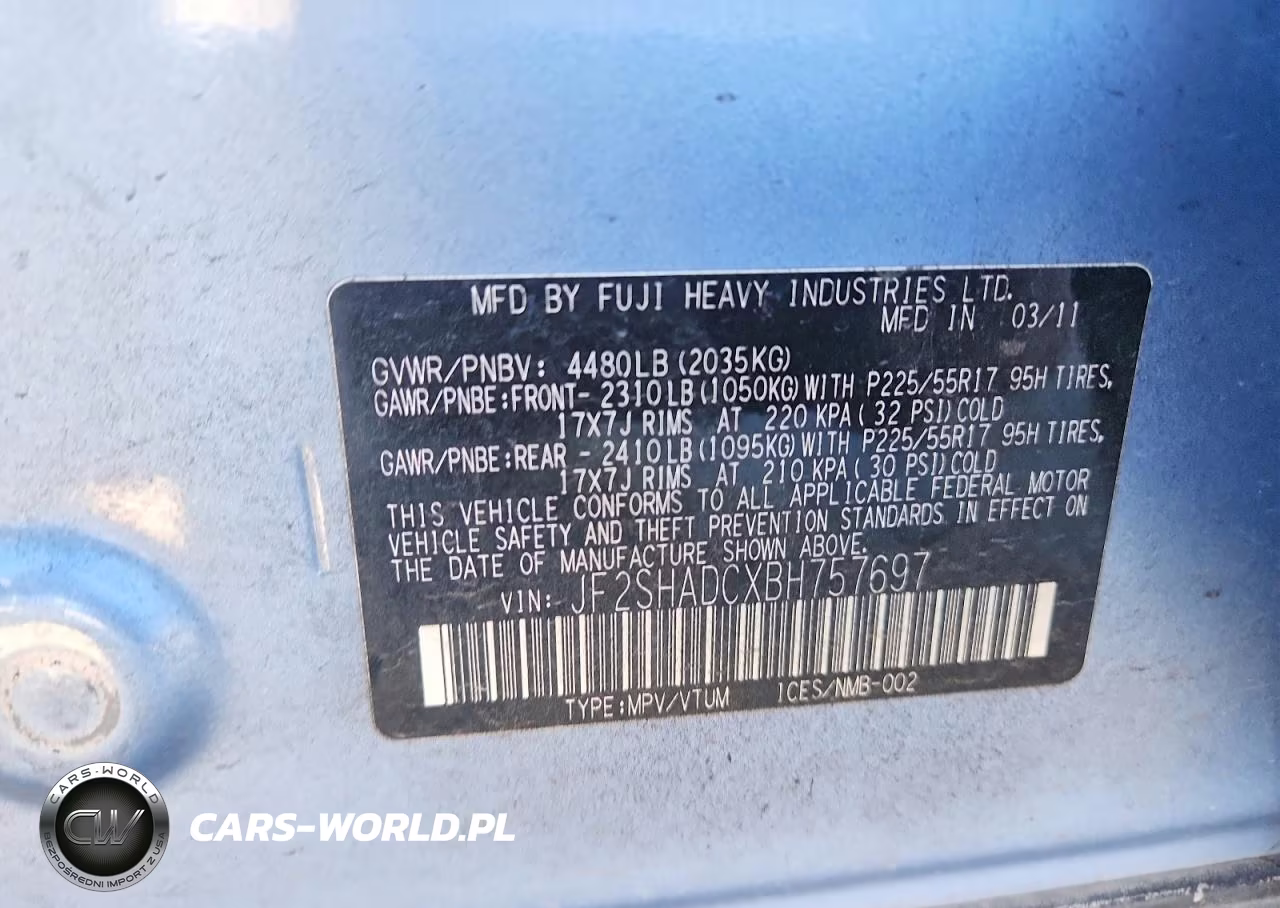 2011 Subaru Forester 2.5X Premium VIN:JF2SHADCXBH757697 - 12