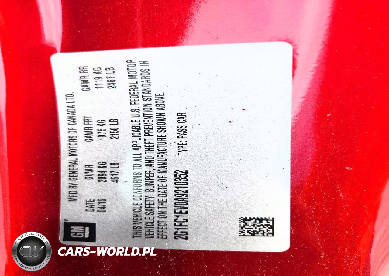 2010 Chevrolet Camaro Lt VIN:2G1FC1EV0A9210352 - 12