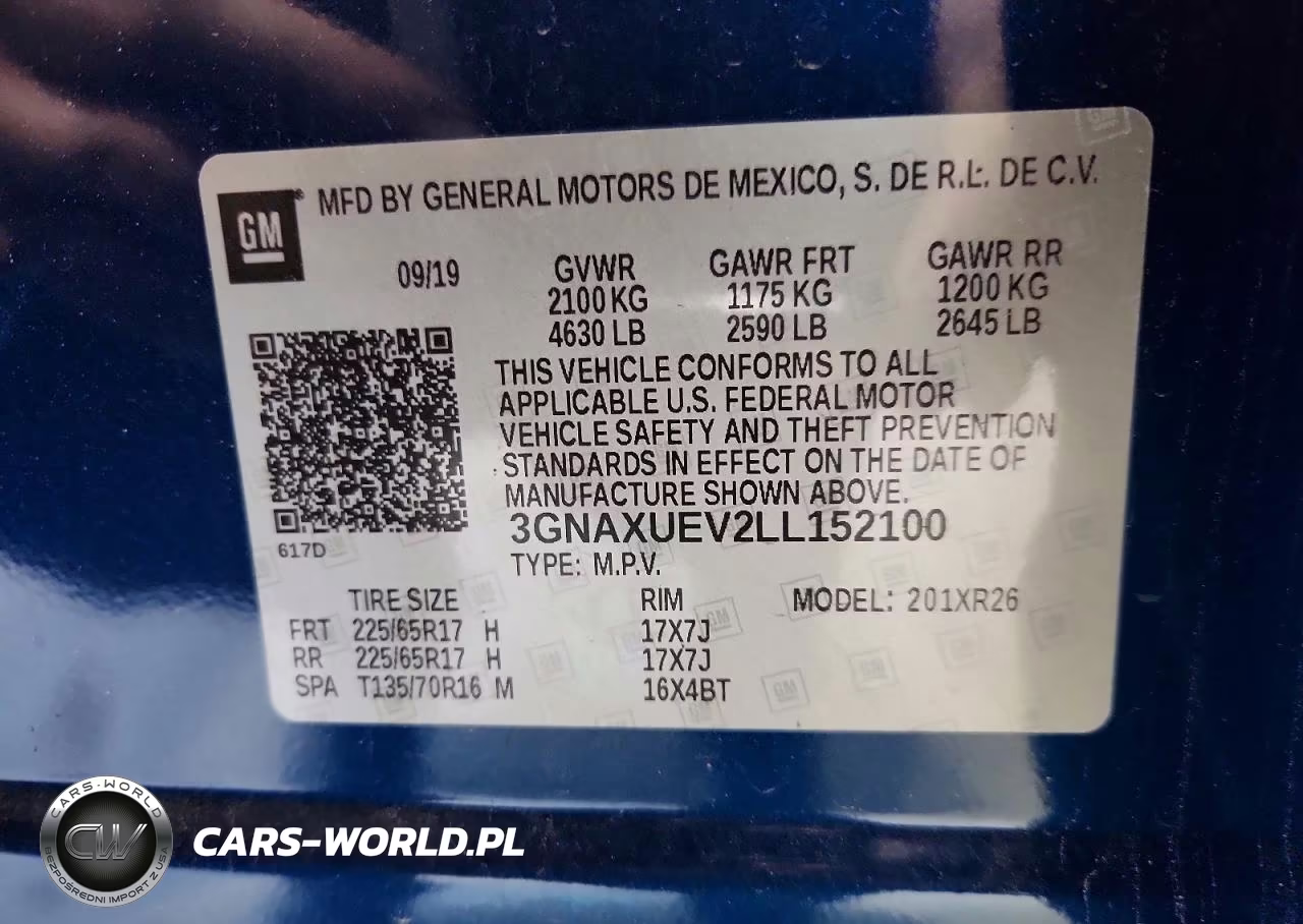 2020 Chevrolet Equinox Lt VIN:3GNAXUEV2LL152100 - 14