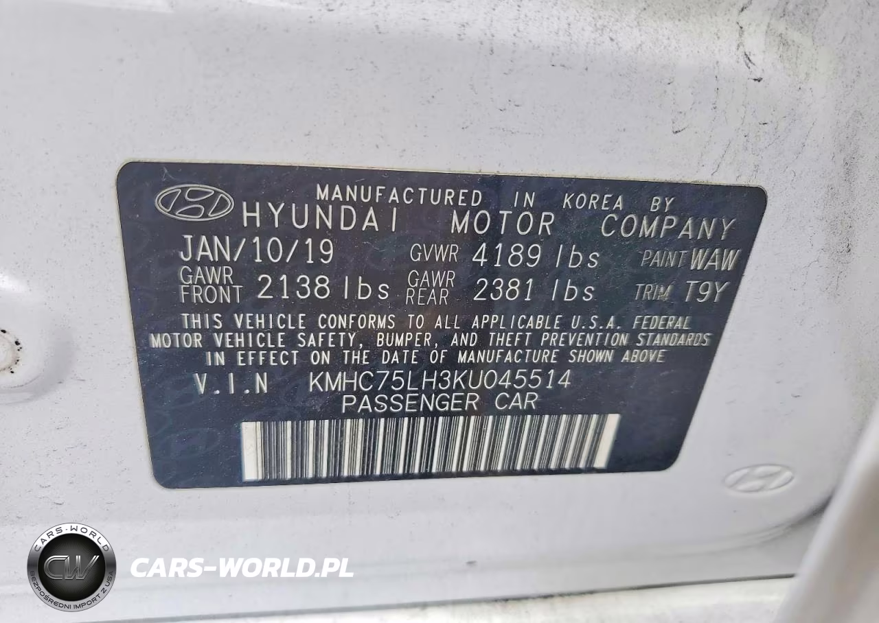 2019 Hyundai Ioniq Electric Base VIN:KMHC75LH3KU045514 - 12