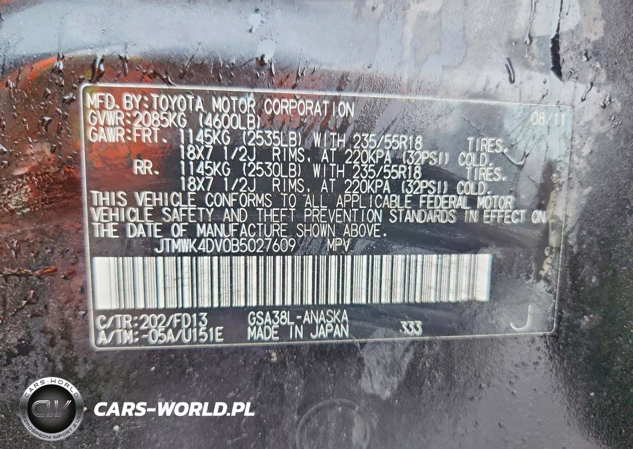 2011 Toyota Rav4 Sport VIN:JTMWK4DV0B5027609 - 14