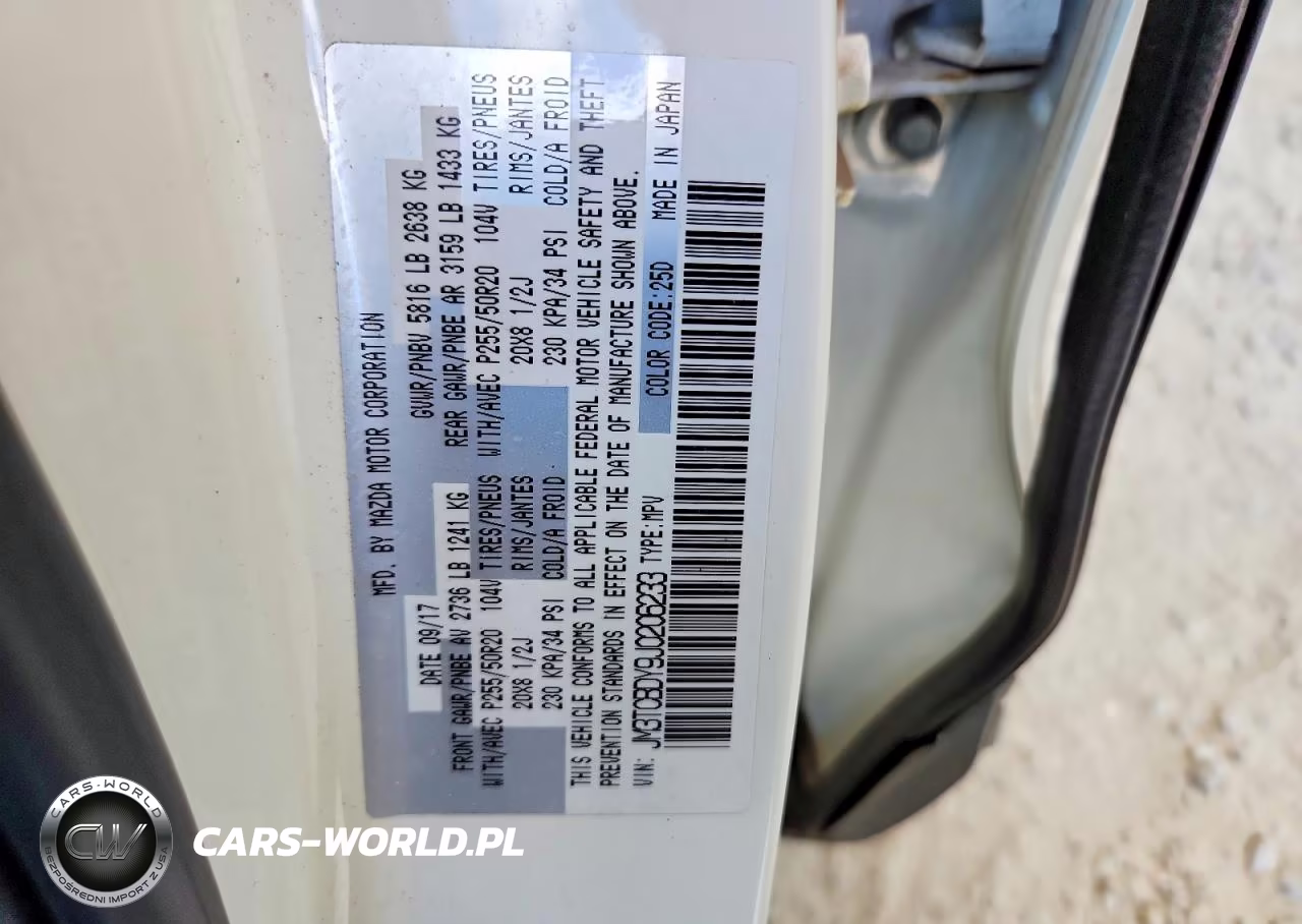 2018 Mazda Cx-9 Grand Touring VIN:JM3TCBDY9J0206233 - 13