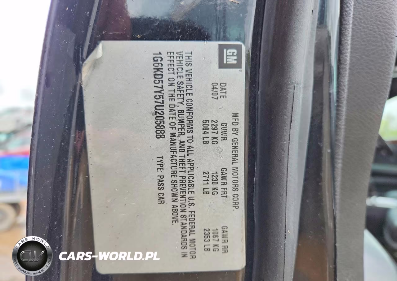 2007 Cadillac Dts VIN:1G6KD57Y57U205888 - 12