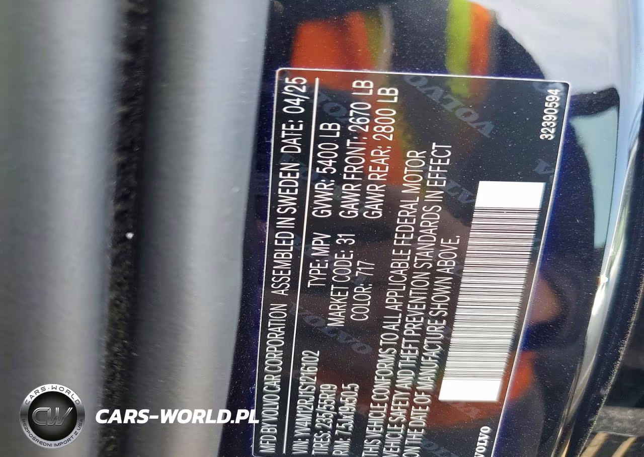 2025 Volvo Xc60 Core VIN:YV4M12RJ1S1216102 - 12