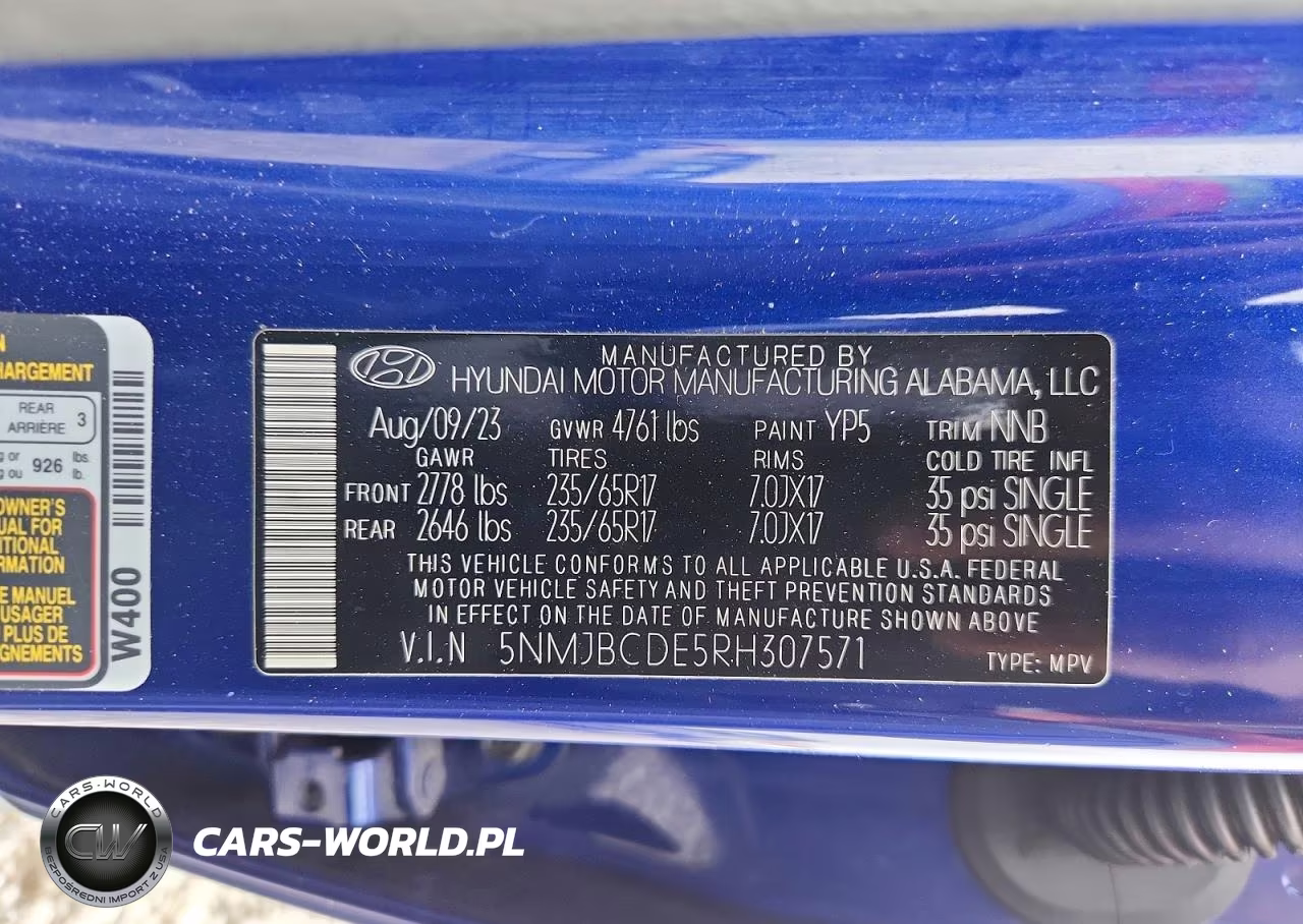 2024 Hyundai Tucson Sel VIN:5NMJBCDE5RH307571 - 14