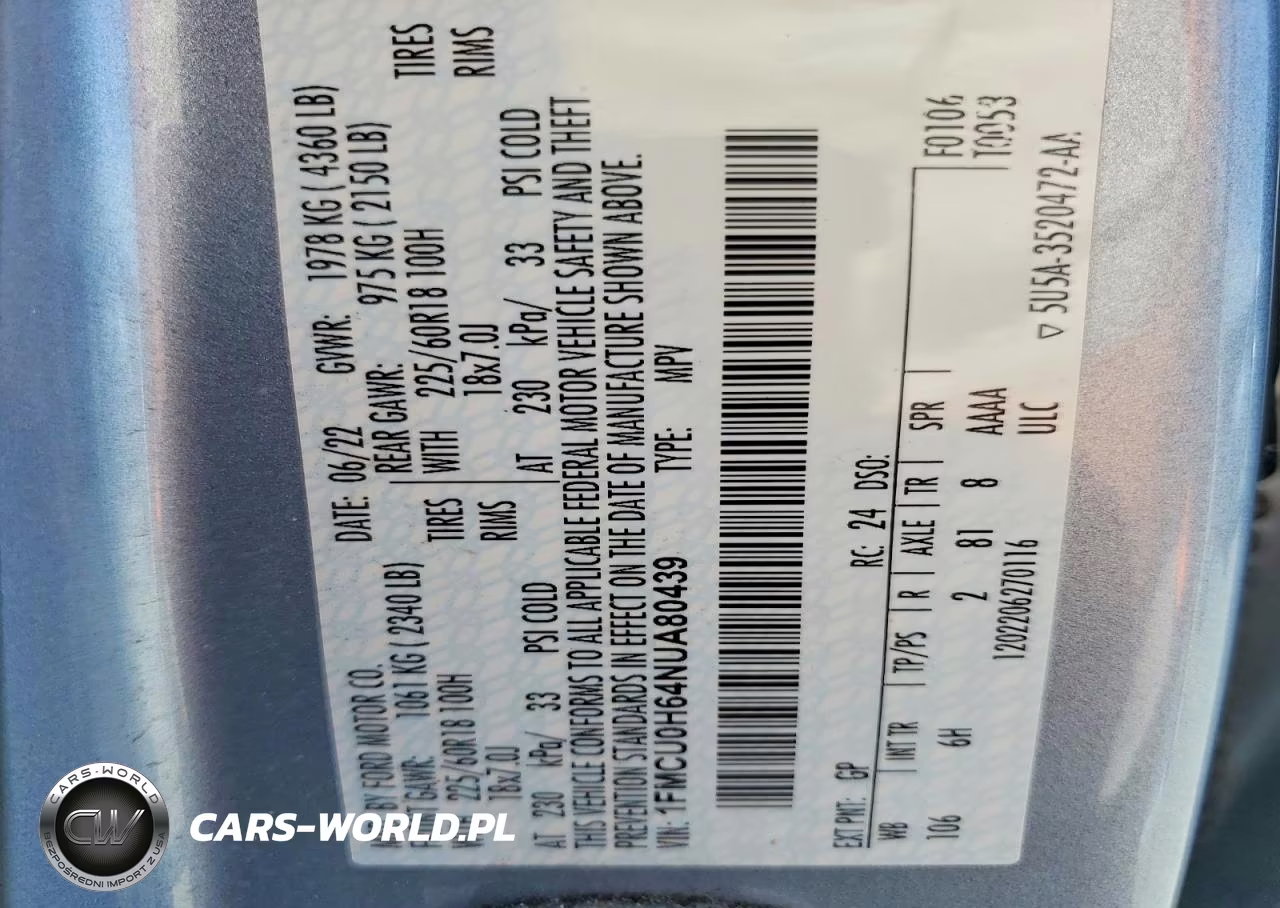 2022 Ford Escape Sel VIN:1FMCU0H64NUA80439 - 13