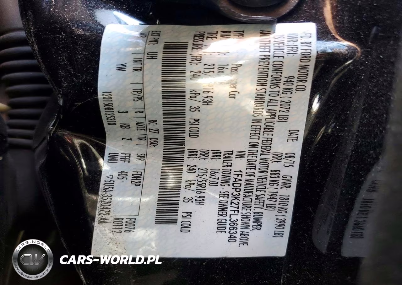 2015 Ford Focus Se VIN:1FADP3K27FL366340 - 12