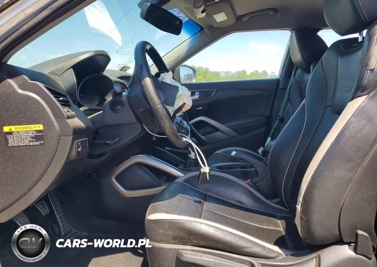 2013 Hyundai Veloster Turbo VIN:KMHTC6AE9DU152550 - 7