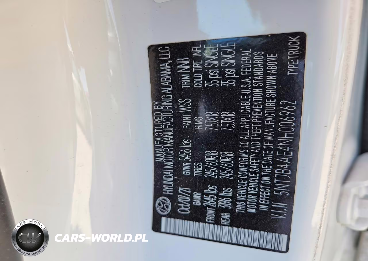 2022 Hyundai Santa Cruz Sel VIN:5NTJB4AE4NH006962 - 12