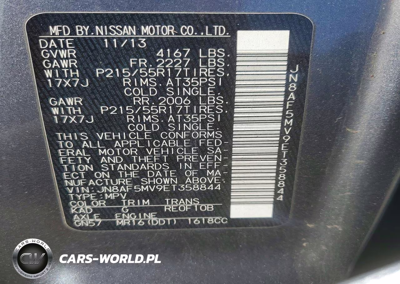 2014 Nissan Juke Sv VIN:JN8AF5MV9ET358844 - 13