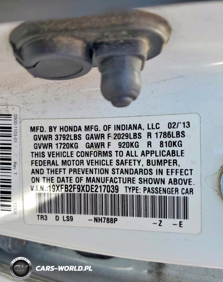 2013 Honda Civic Exl VIN:19XFB2F9XDE217039 - 12