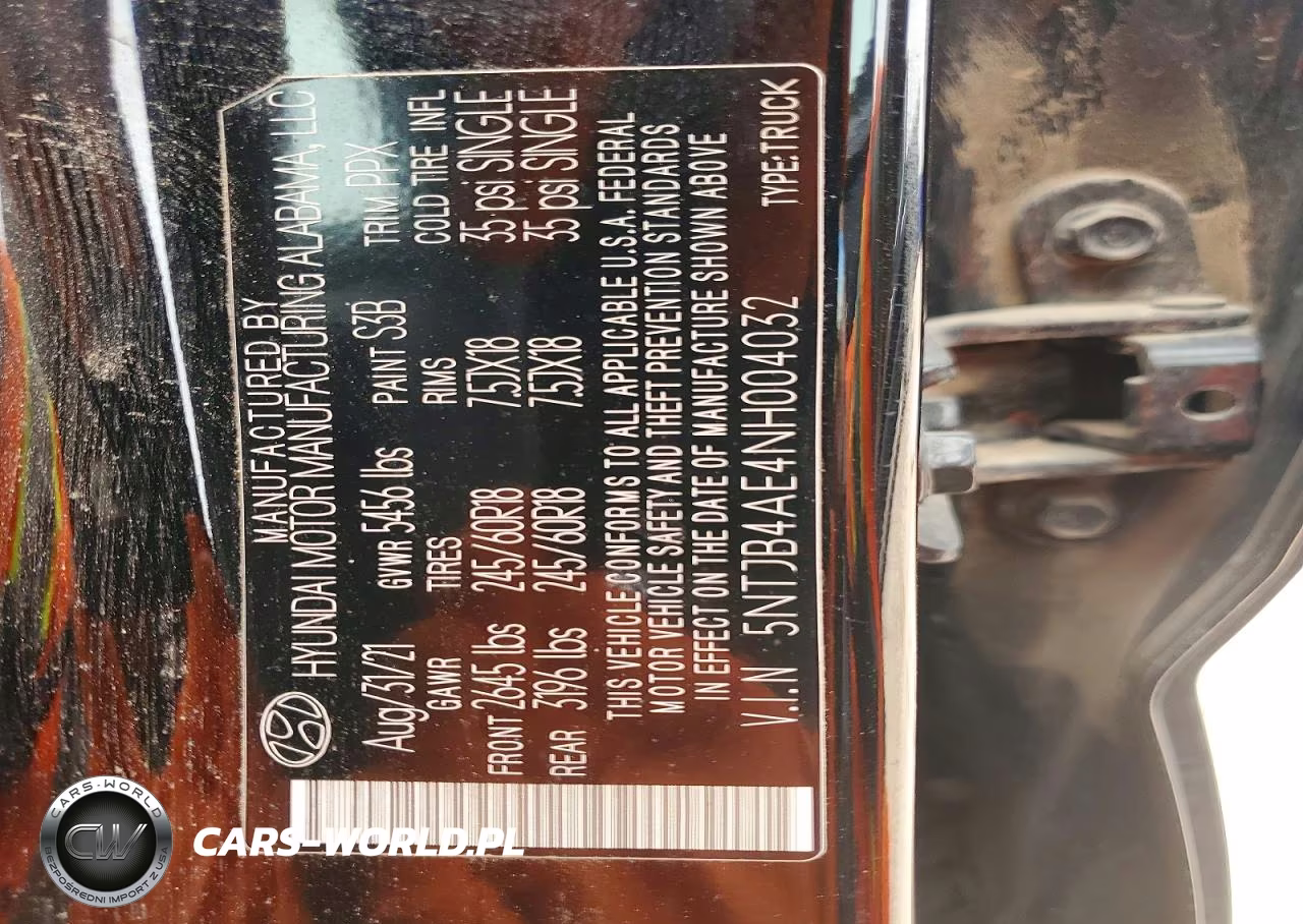 2022 Hyundai Santa Cruz Sel VIN:5NTJB4AE4NH004032 - 13
