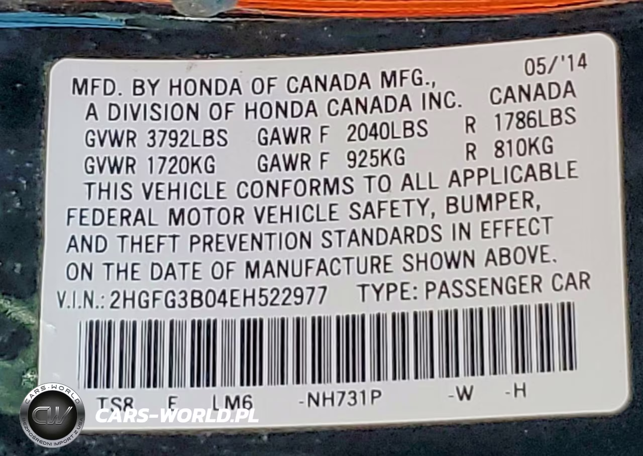 2014 Honda Civic Exl VIN:2HGFG3B04EH522977 - 13