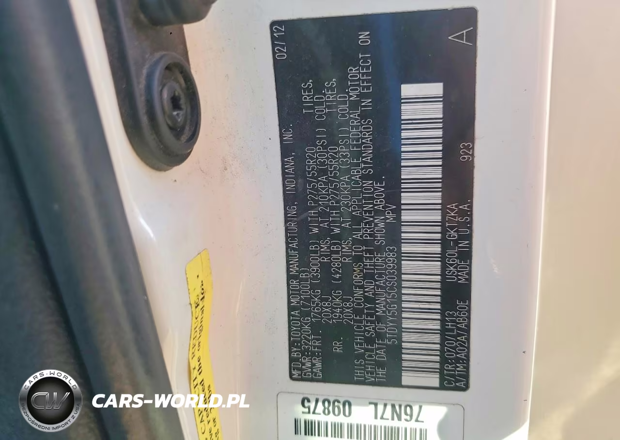 2012 Toyota Sequoia Platinum VIN:5TDYY5G15CS039983 - 13