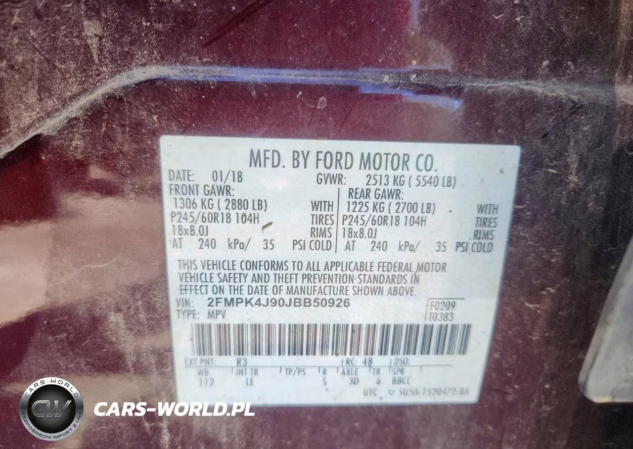 2018 Ford Edge Sel VIN:2FMPK4J90JBB50926 - 12