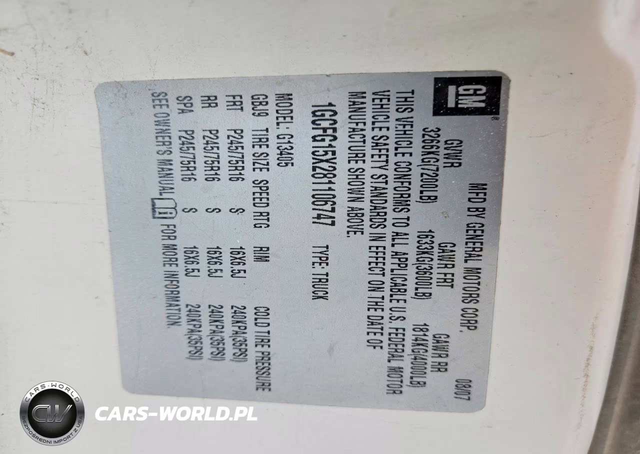 2008 Chevrolet Express G1500 VIN:1GCFG15X281106747 - 13