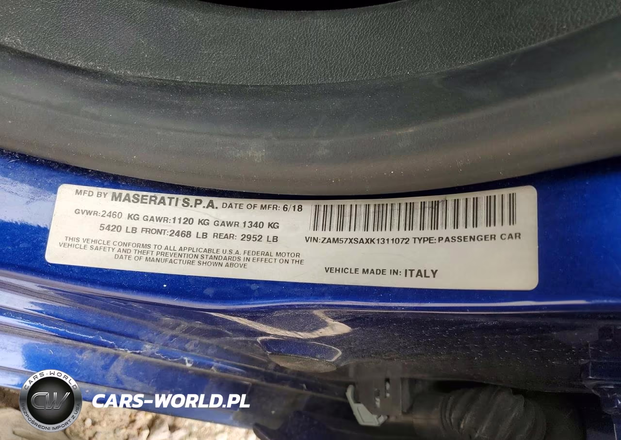 2019 Maserati Ghibli VIN:ZAM57XSAXK1311072 - 13