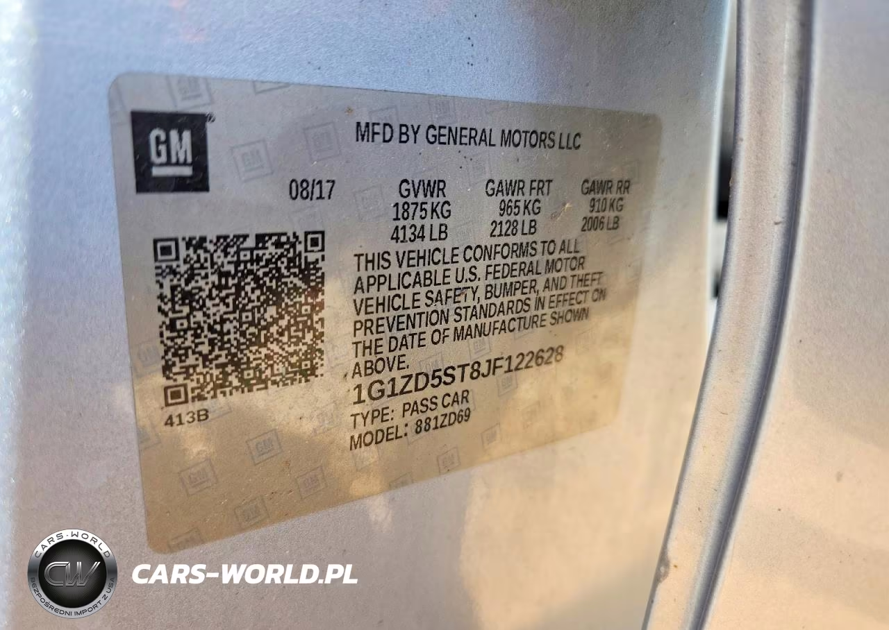 2018 Chevrolet Malibu Lt VIN:1G1ZD5ST8JF122628 - 12
