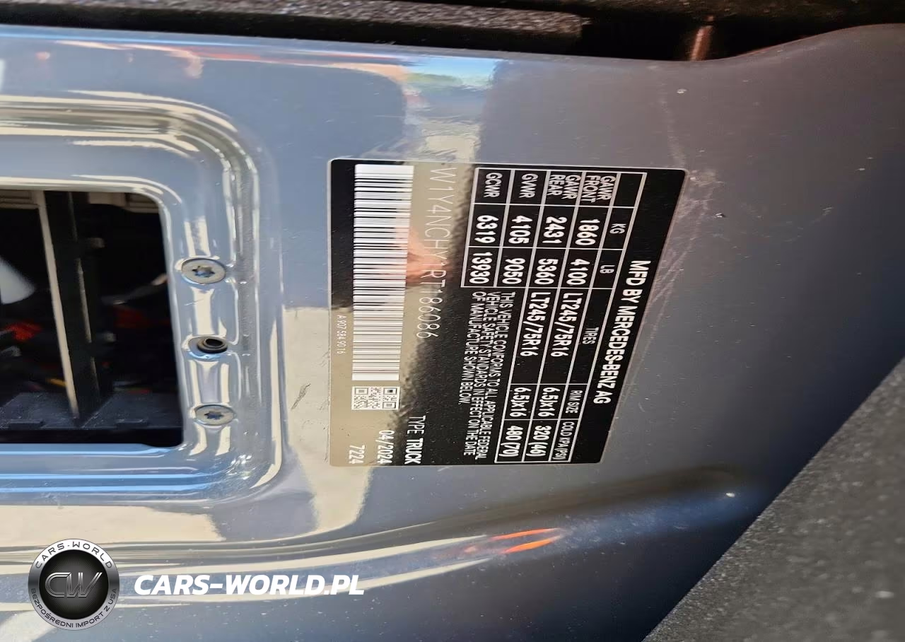 2024 Mercedes Benz Sprinter 2500 Delivery Van VIN:W1Y4NCHY1RT186086 - 14
