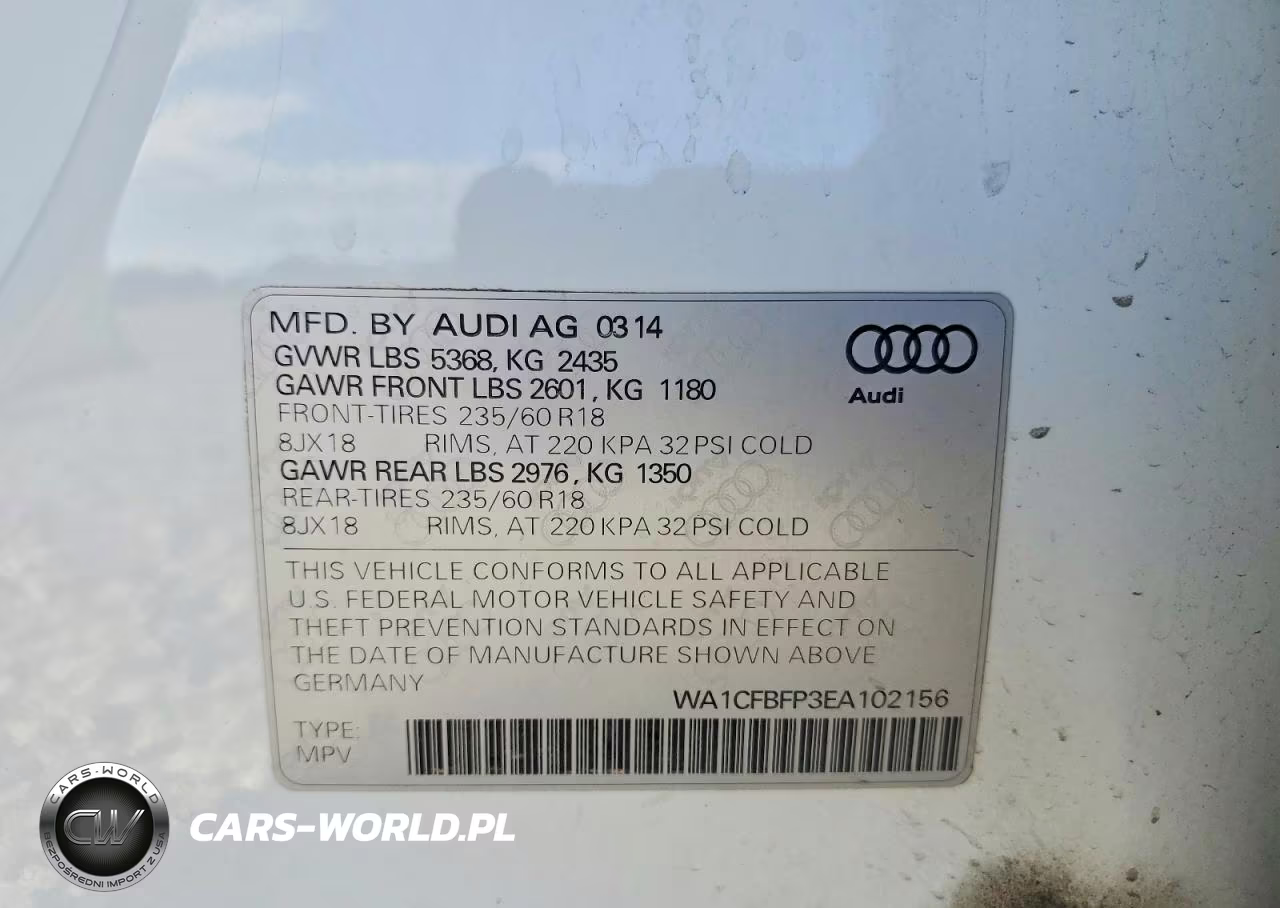 2014 Audi Q5 Premium VIN:WA1CFBFP3EA102156 - 13