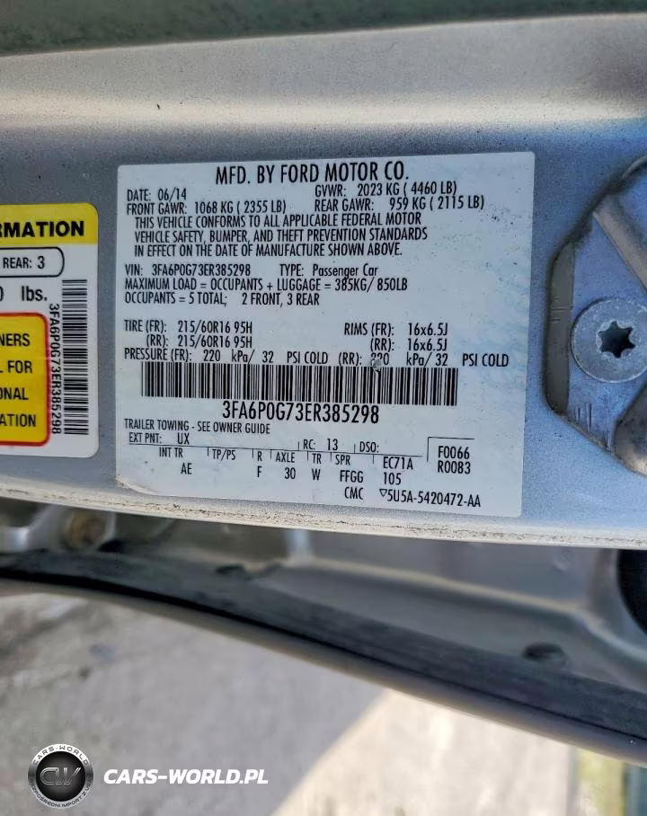 2014 Ford Fusion S VIN:3FA6P0G73ER385298 - 13