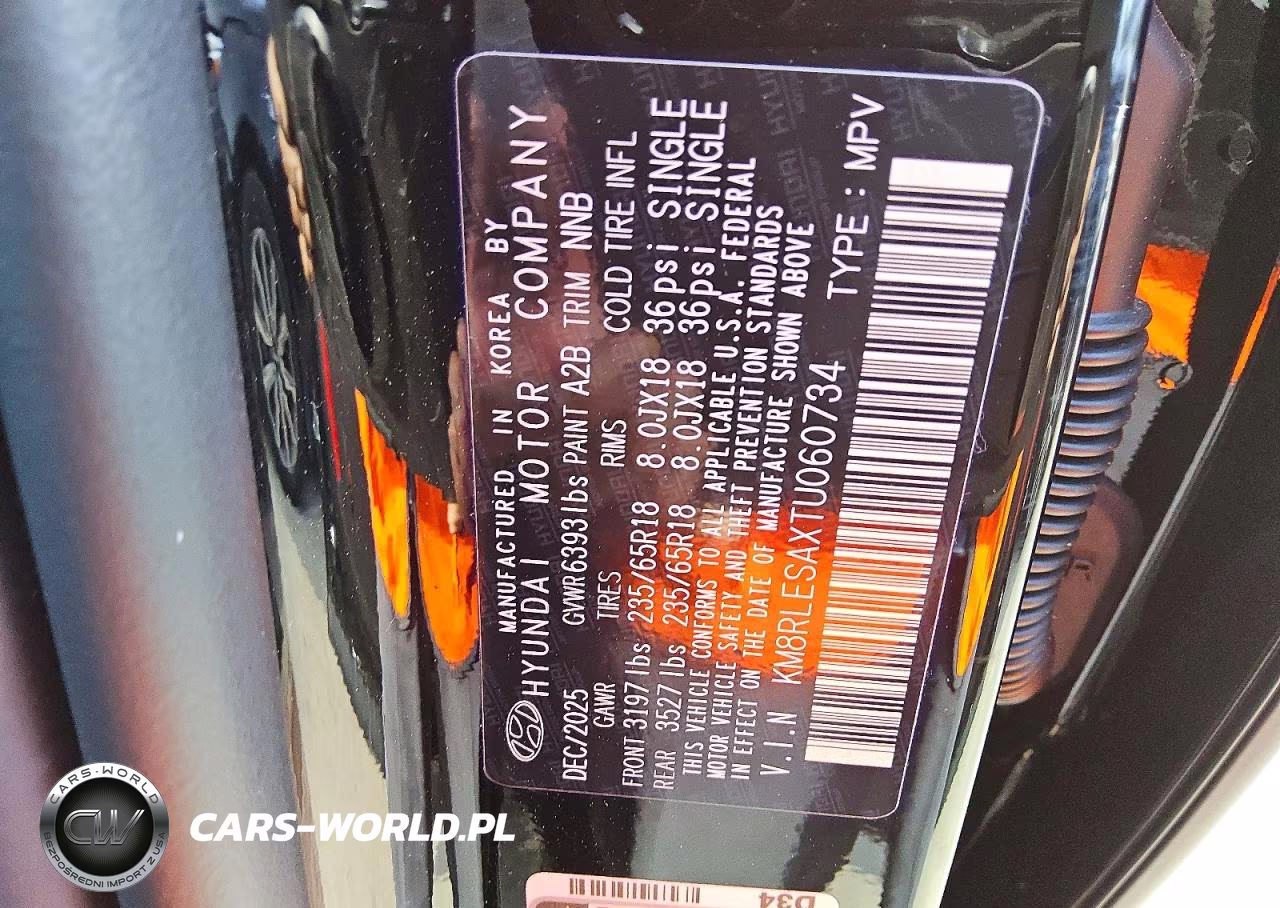 2026 Hyundai Palisade Hybrid Sel VIN:KM8RLESAXTU060734 - 13