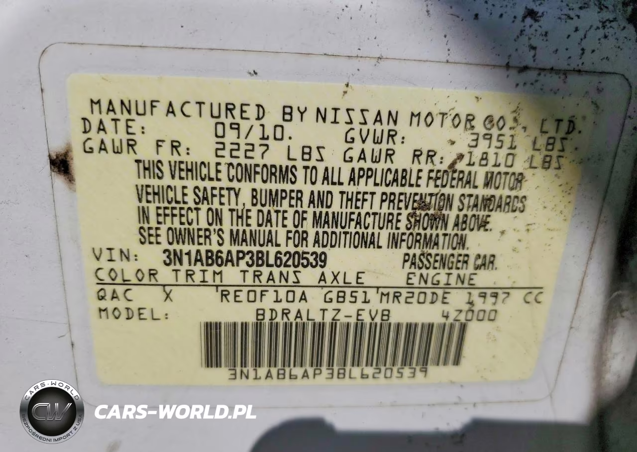 2011 Nissan Sentra 2.0 VIN:3N1AB6AP3BL620539 - 12