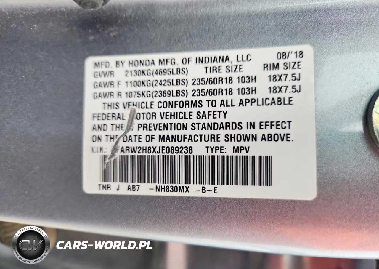 2018 Honda Cr-V Exl VIN:7FARW2H8XJE089238 - 12