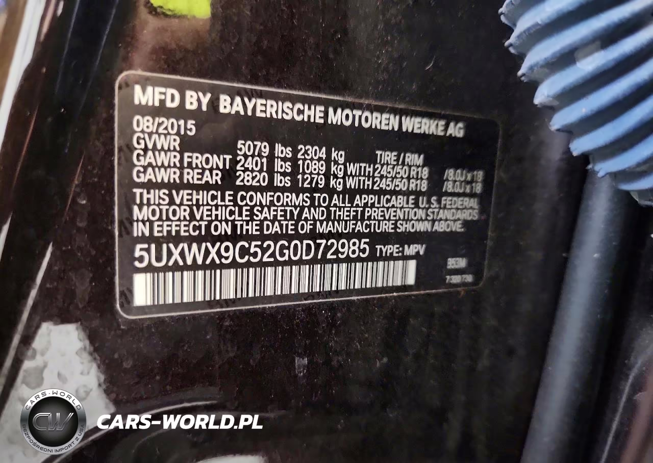 2016 BMW X3 xDrive28I VIN:5UXWX9C52G0D72985 - 13