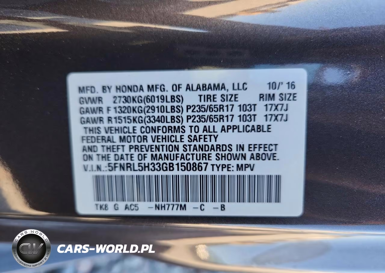 2016 Honda Odyssey Lx VIN:5FNRL5H33GB150867 - 13