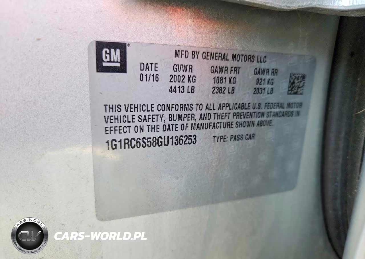 2016 Chevrolet Volt Lt VIN:1G1RC6S58GU136253 - 12