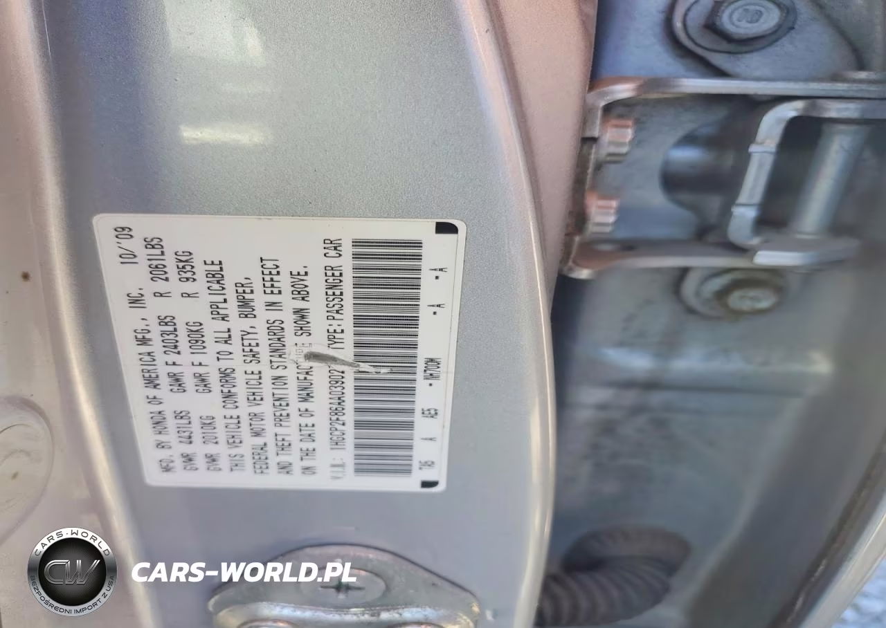 2010 Honda Accord Exl VIN:1HGCP2F86AA039027 - 12