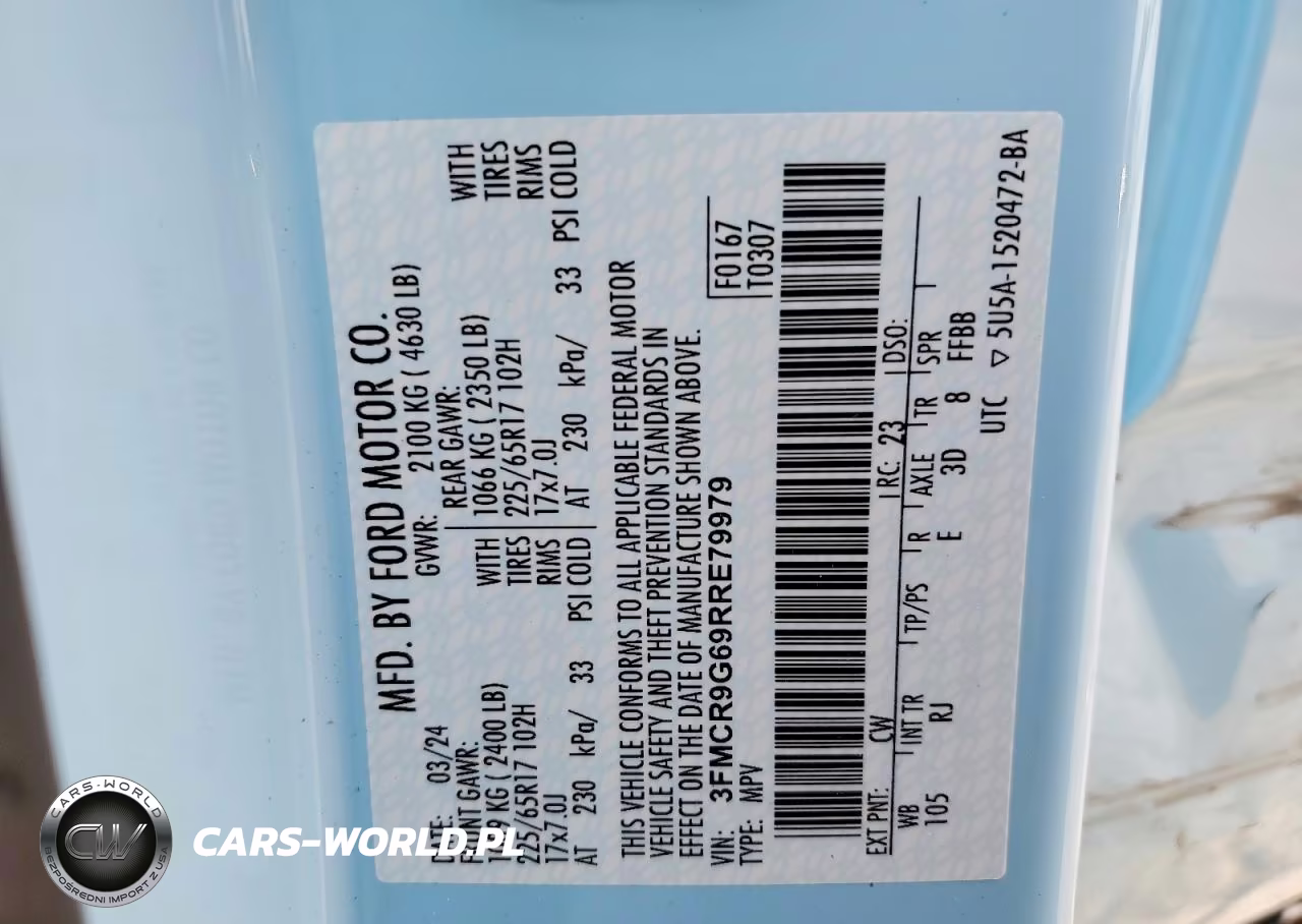 2024 Ford Bronco Sport Heritage VIN:3FMCR9G69RRE79979 - 13