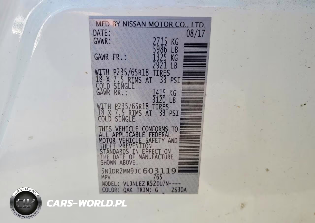 2018 Nissan Pathfinder Sv VIN:5N1DR2MM9JC603119 - 14