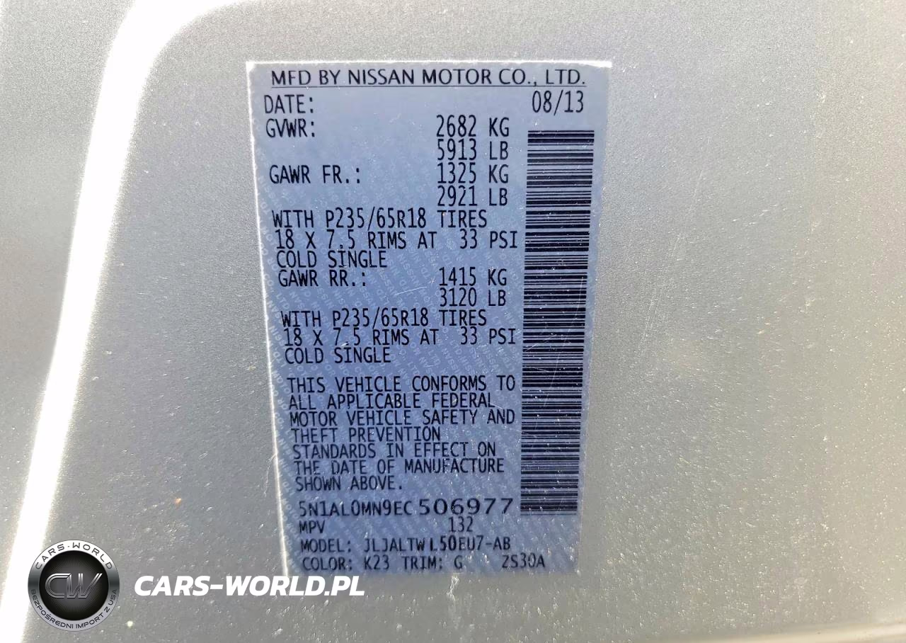 2014 Infiniti Qx60 Base VIN:5N1AL0MN9EC506977 - 13