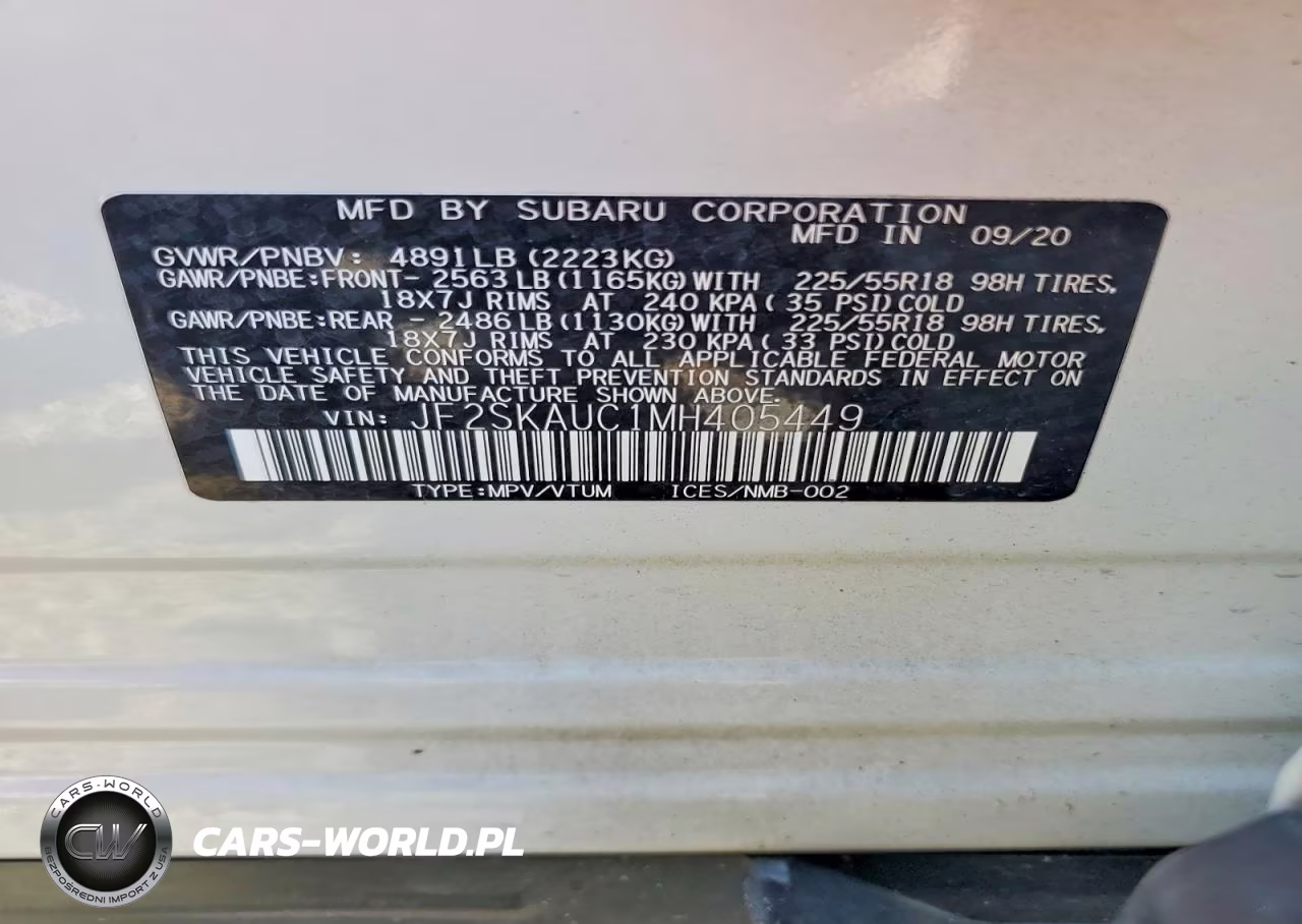 2021 Subaru Forester Limited VIN:JF2SKAUC1MH405449 - 14