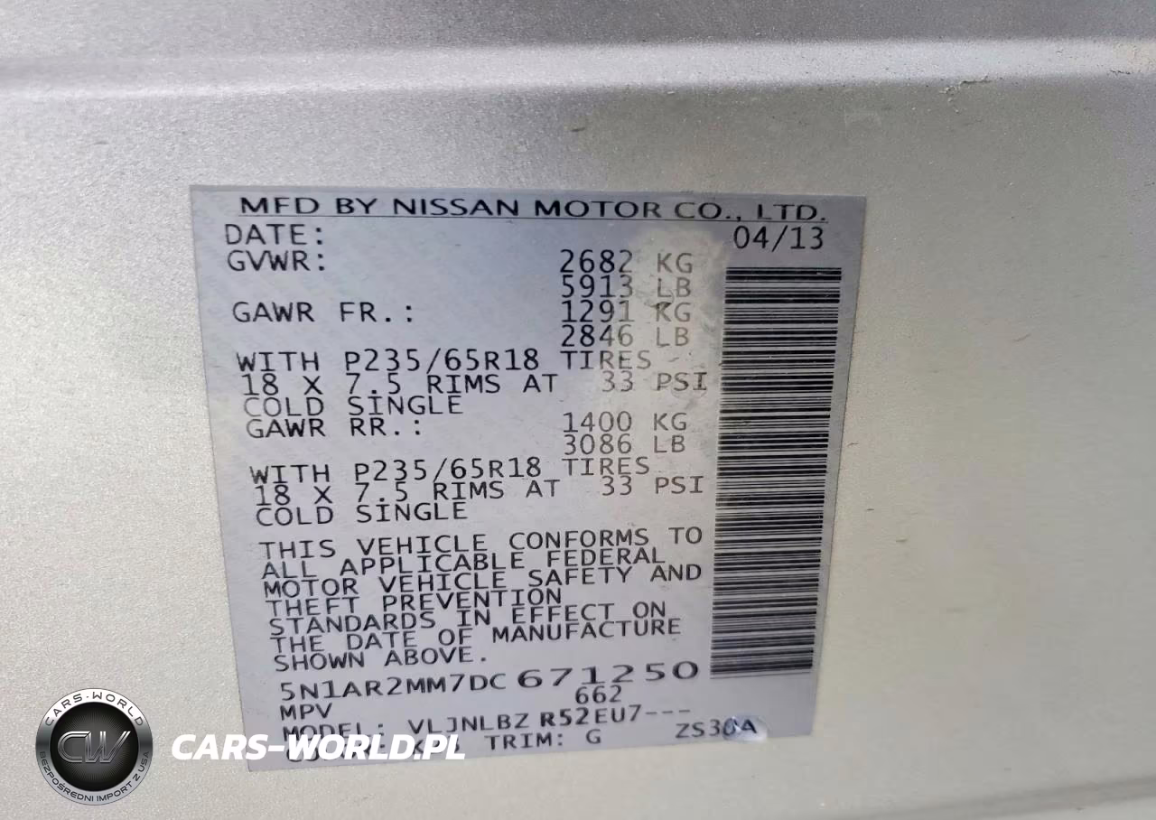 2013 Nissan Pathfinder S VIN:5N1AR2MM7DC671250 - 13