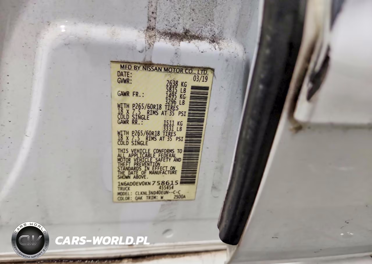 2019 Nissan Frontier Sl VIN:1N6AD0EV0KN758615 - 12