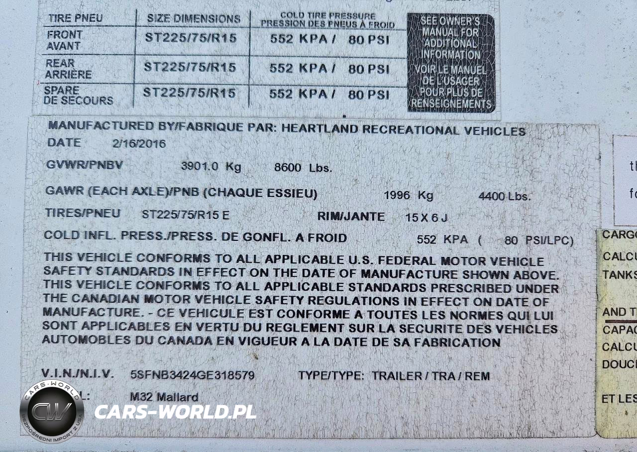 2016 Heartland Mallard Camper VIN:5SFNB3424GE318579 - 10