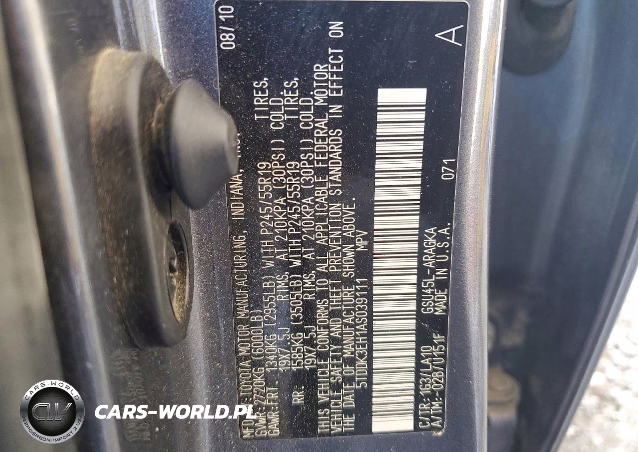 2010 Toyota Highlander Limited VIN:5TDDK3EH1AS039111 - 13