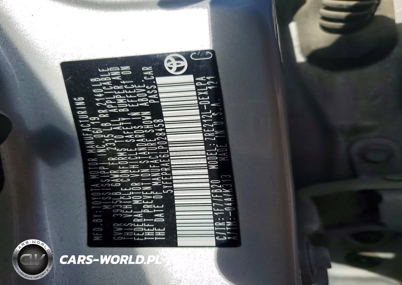 2020 Toyota Corolla Le VIN:5YFEPRAE6LP028458 - 12