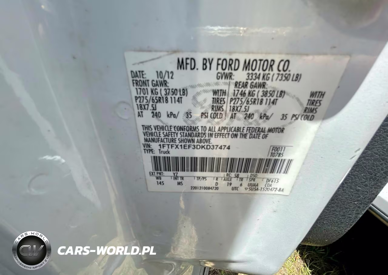 2013 Ford F150 Super Cab VIN:1FTFX1EF3DKD37474 - 10
