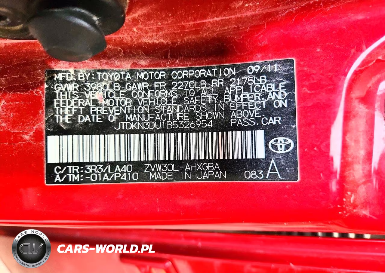 2011 Toyota Prius Four VIN:JTDKN3DU1B5326954 - 12